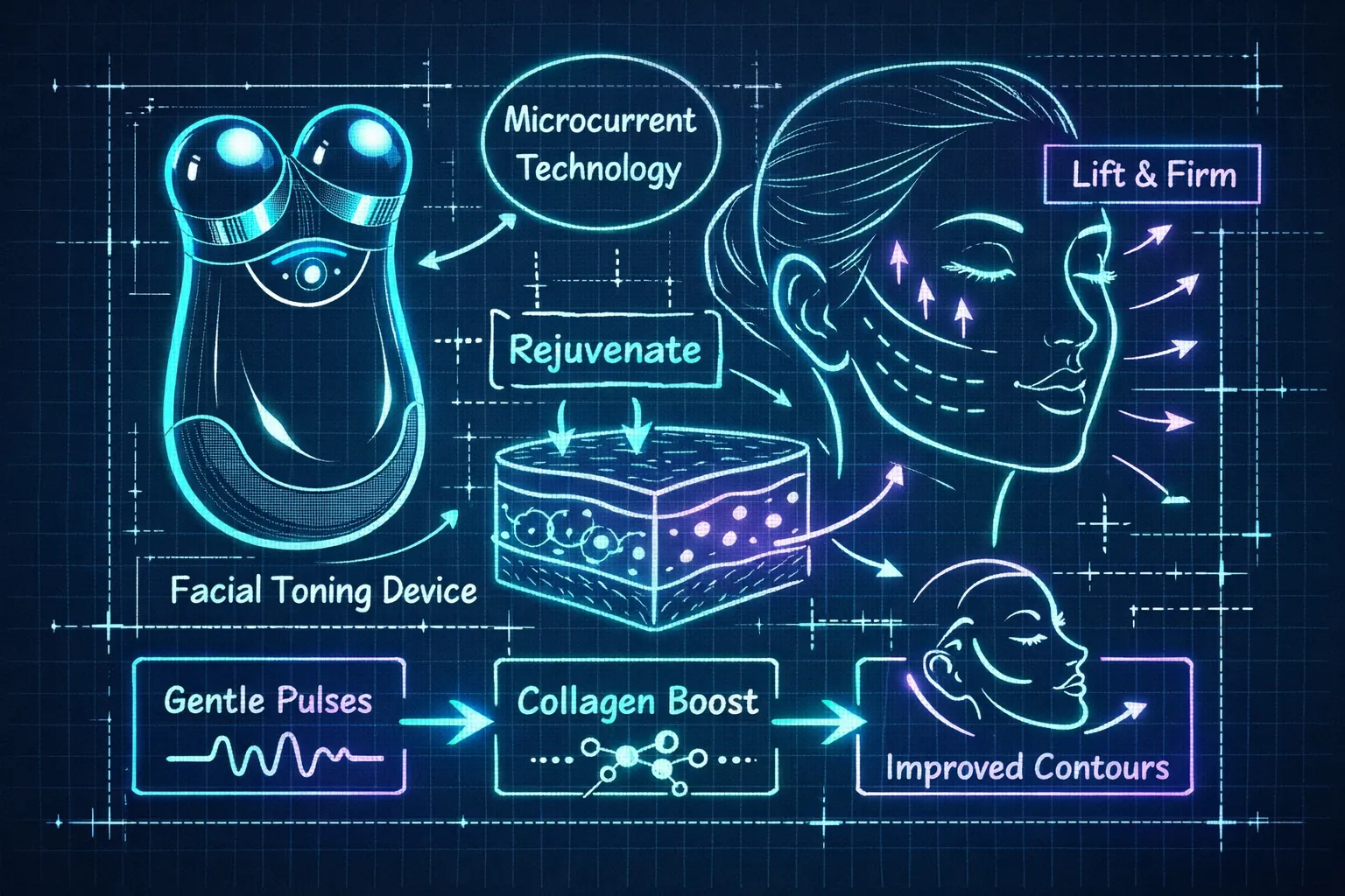 How the NuFACE Trinity Facial Toning Device Works