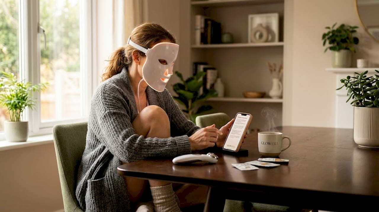 Combine LED and microcurrent treatments at home